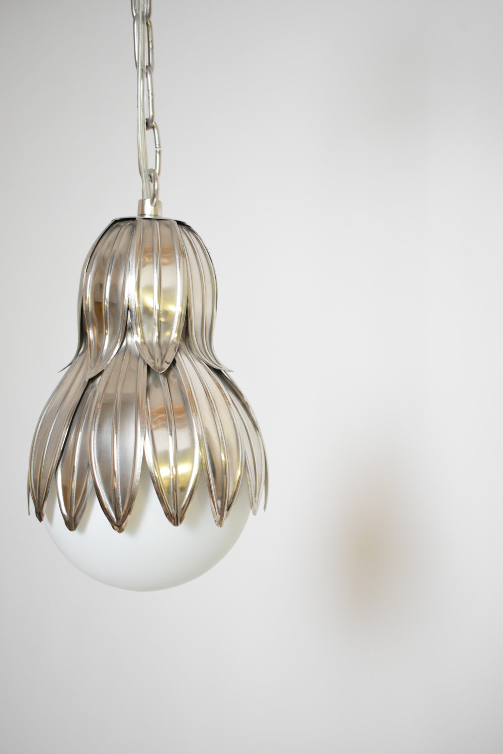 "Normandy" 27cm silver finish pendant lamp, Barracuda edition.