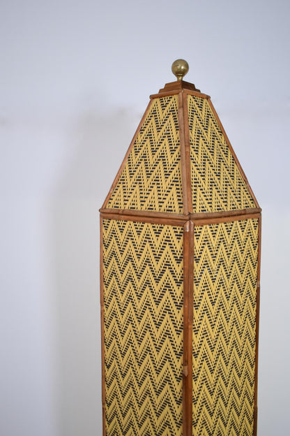 Pair of important rattan columns, 1970s.