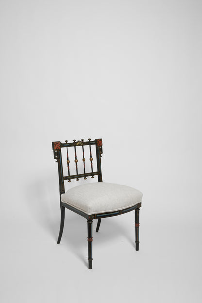 Napoleon III painted armchair, 19th c.