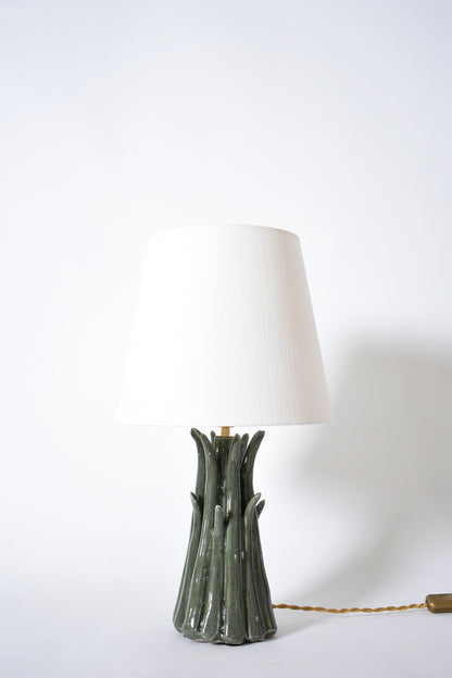 "Pico" 25cm green ceramic lamp, Barracuda edition.