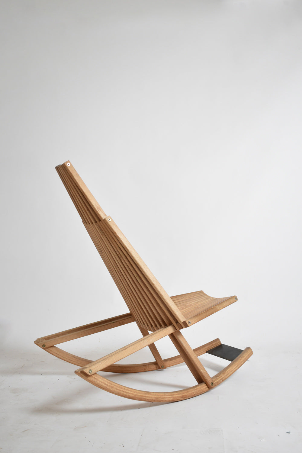 Wooden rocking chair, 1980s.