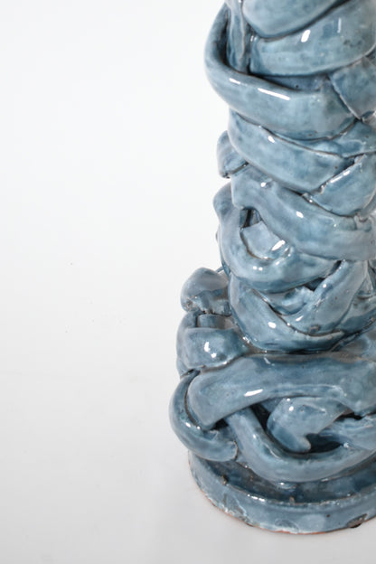 "Angkor" 42cm light blue lamp, Barracuda dition.