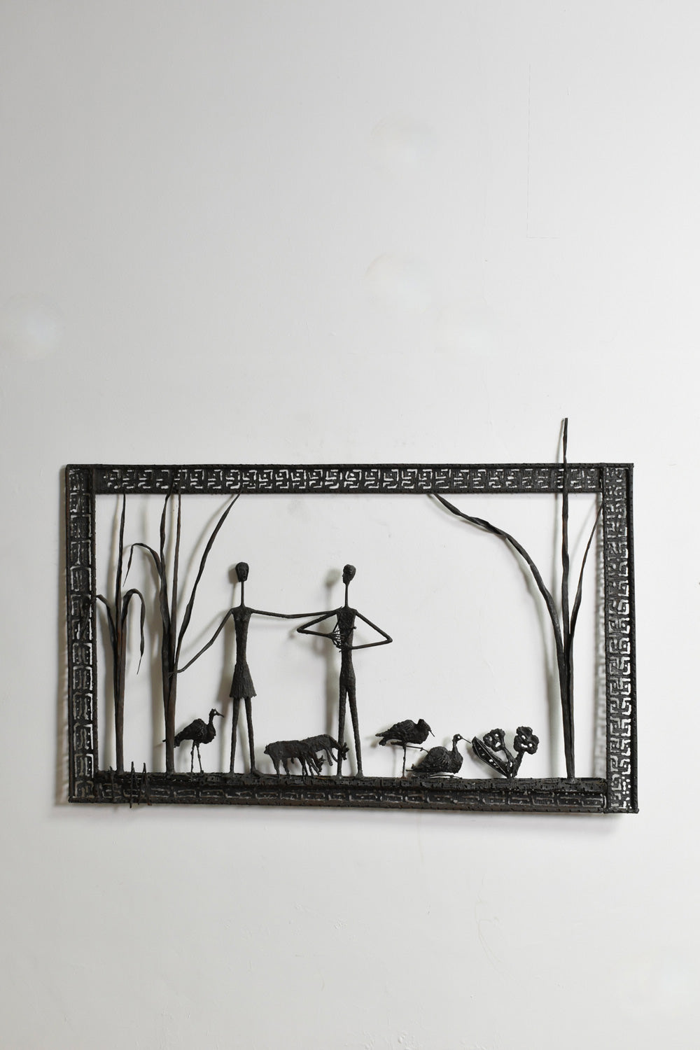 Mural brutalist painting sculpture, 1960s.
