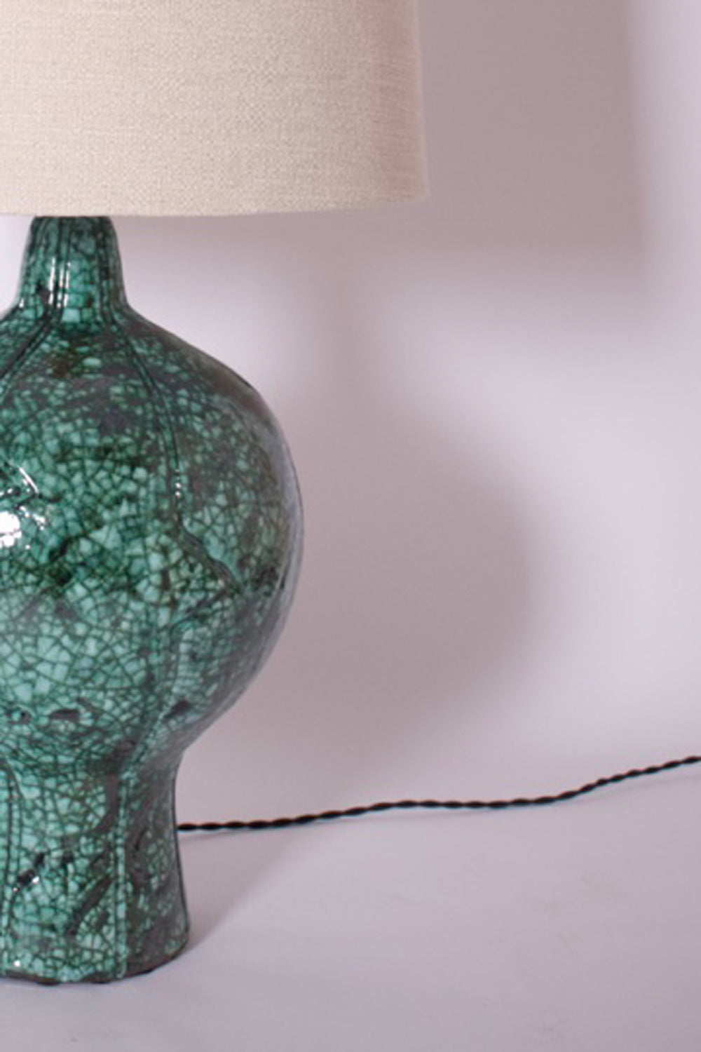 "Lanzarote" 42cm green marbled lamp, Barracuda Edition.