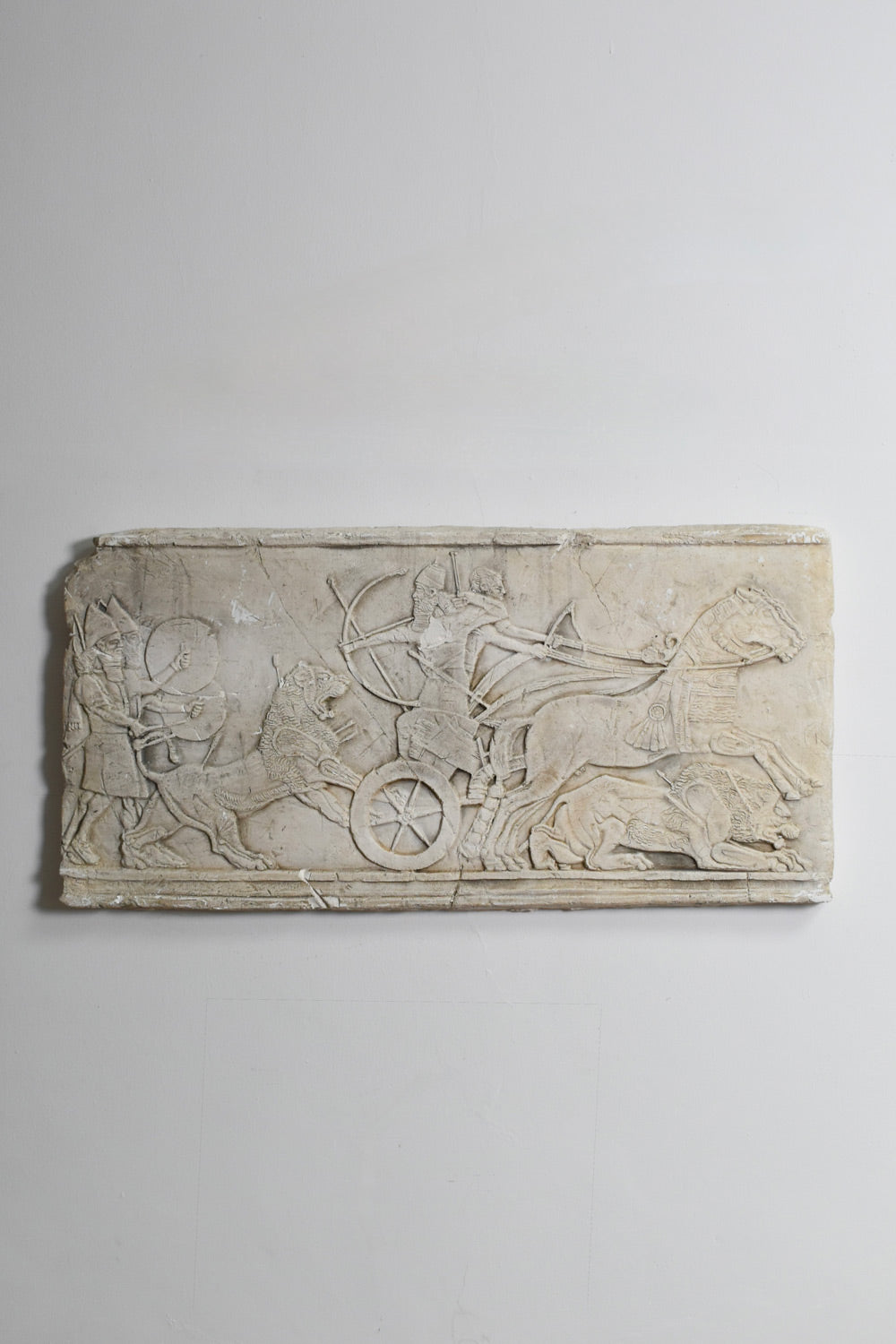 Antiquity cast wall plaster low relief, 1960s.