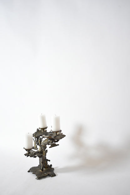 Brutalist candle holder, 1960s.