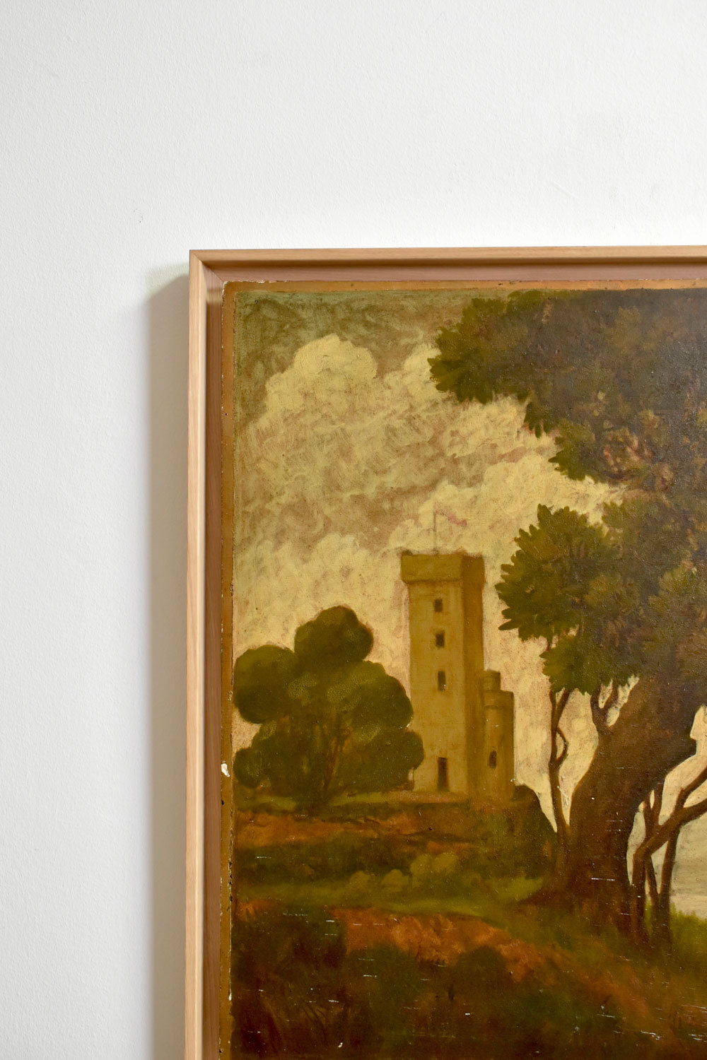 Landscape with ruins painting, 1960s.