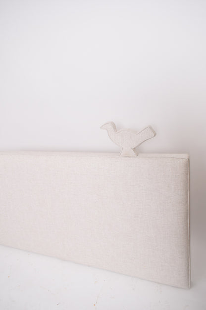 "Brejos" ivory linen headboard, Barracuda Edition.