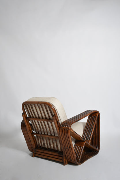 Rattan armchair, 1940s.
