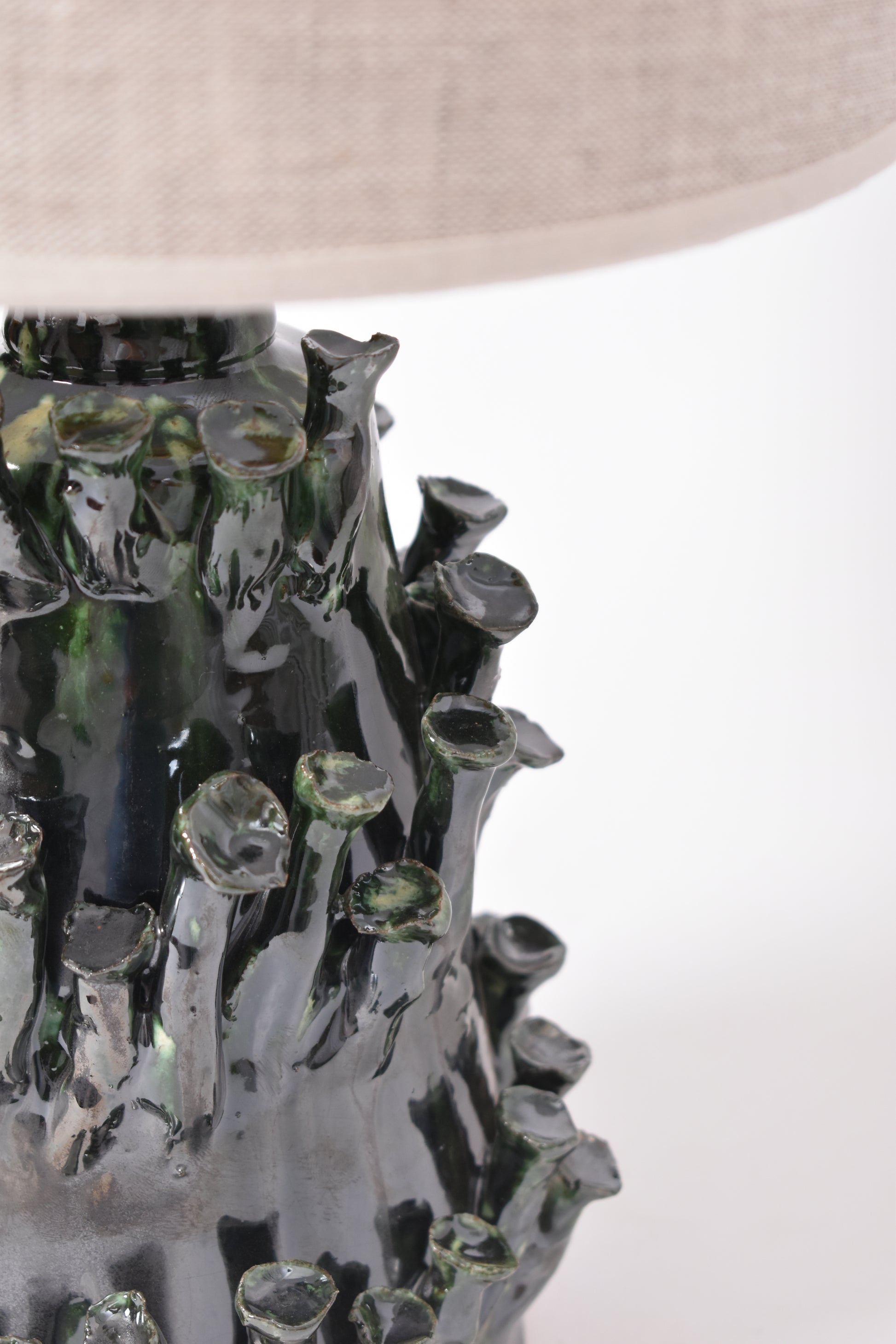 "Belize" 25cm green and black lamp, Barracuda Edition.