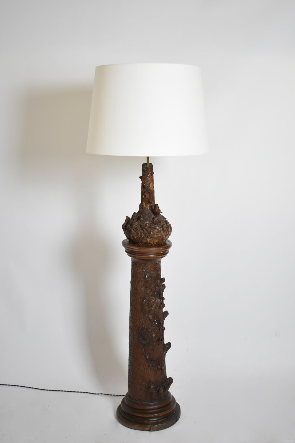 Black forest ceramic floor lamp, XIXth c.