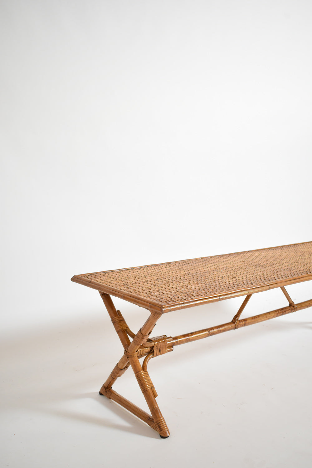 "Arrabida" 140cm dark rattan coffee table, Barracuda Edition.