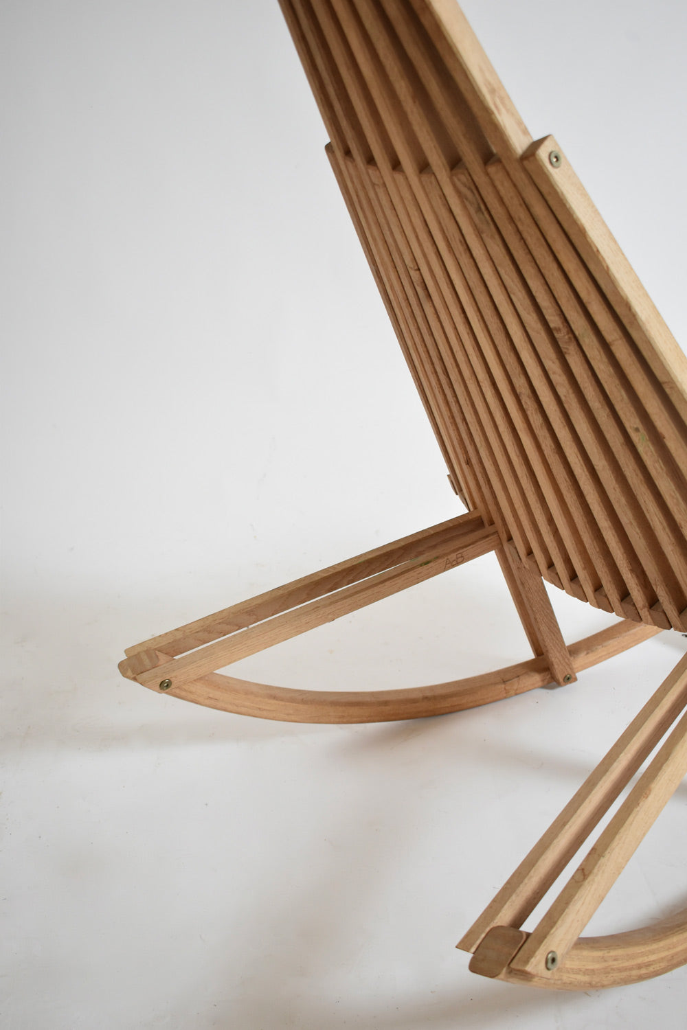 Wooden rocking chair, 1980s.