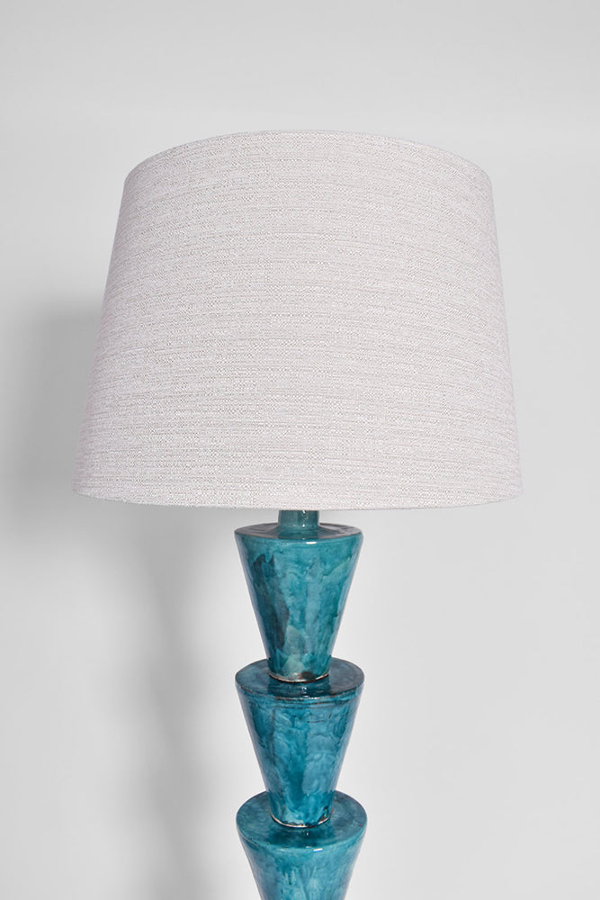 “Nizwa” turquoise ceramic floor lamp, Barracuda Edition.