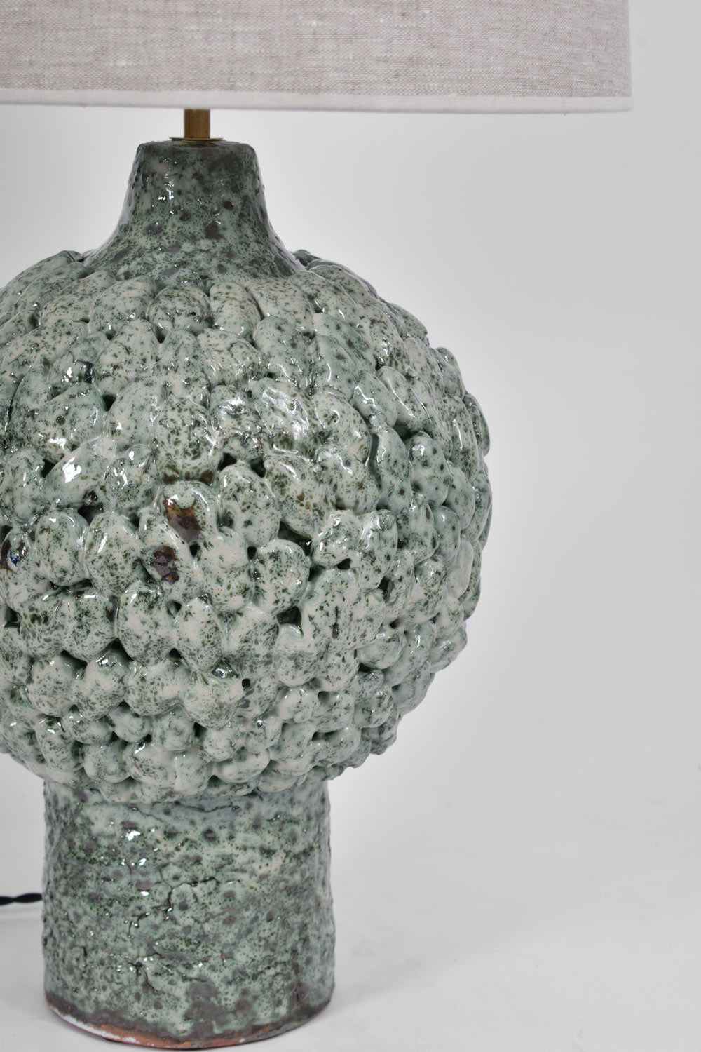 "Melides" 42cm light green lamp, Barracuda Edition.