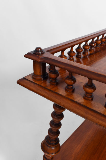 Turned wood English console, 1910s