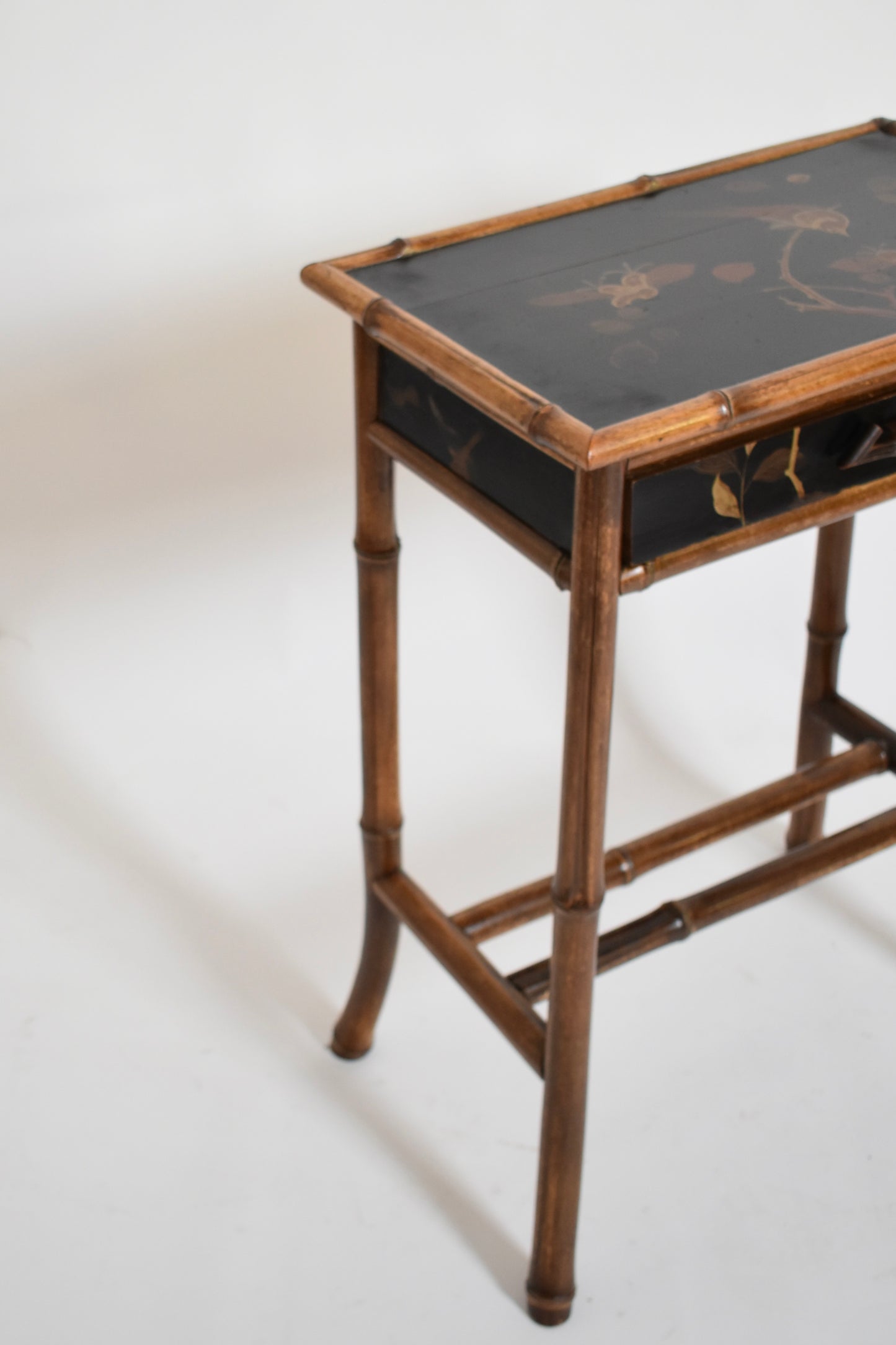 Chinese style bamboo bedsisde table, 1910s.