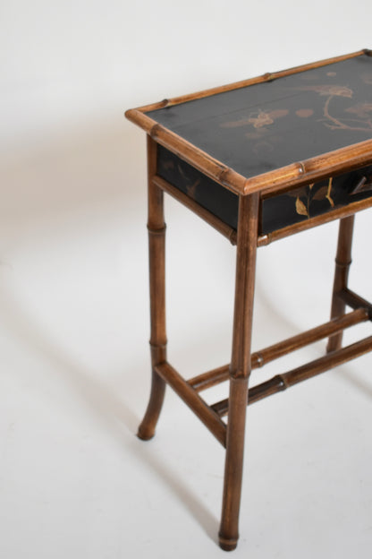 Chinese style bamboo bedsisde table, 1910s.