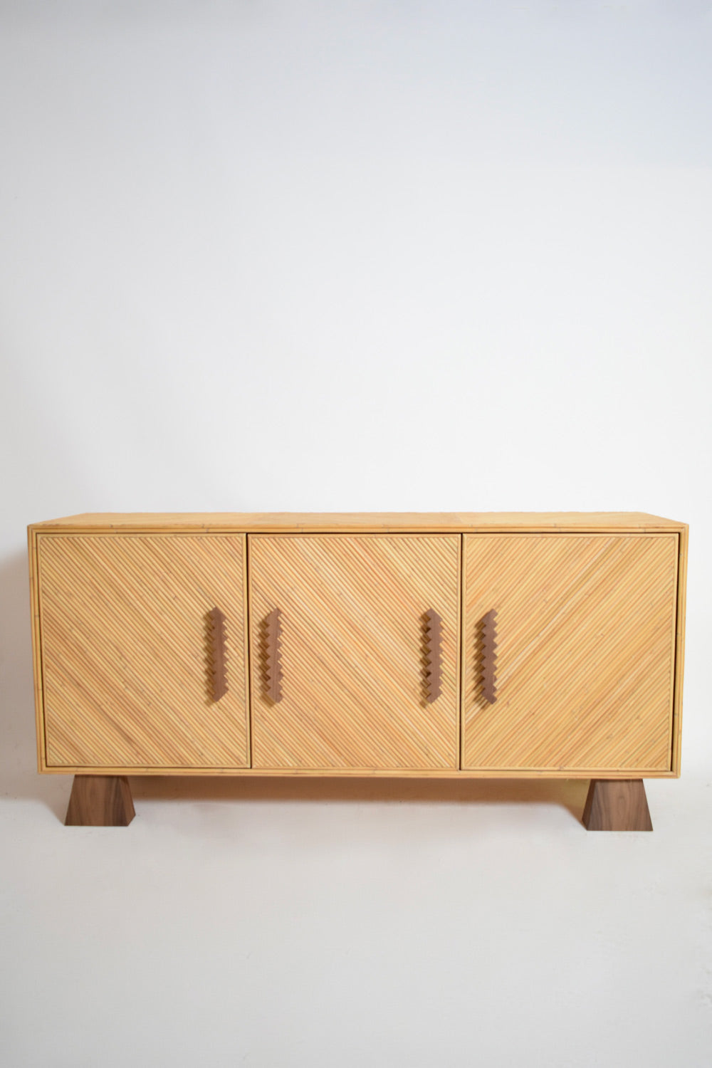 "Arrabida" 180cm rattan and walnut sideboard, Barracuda Edition.
