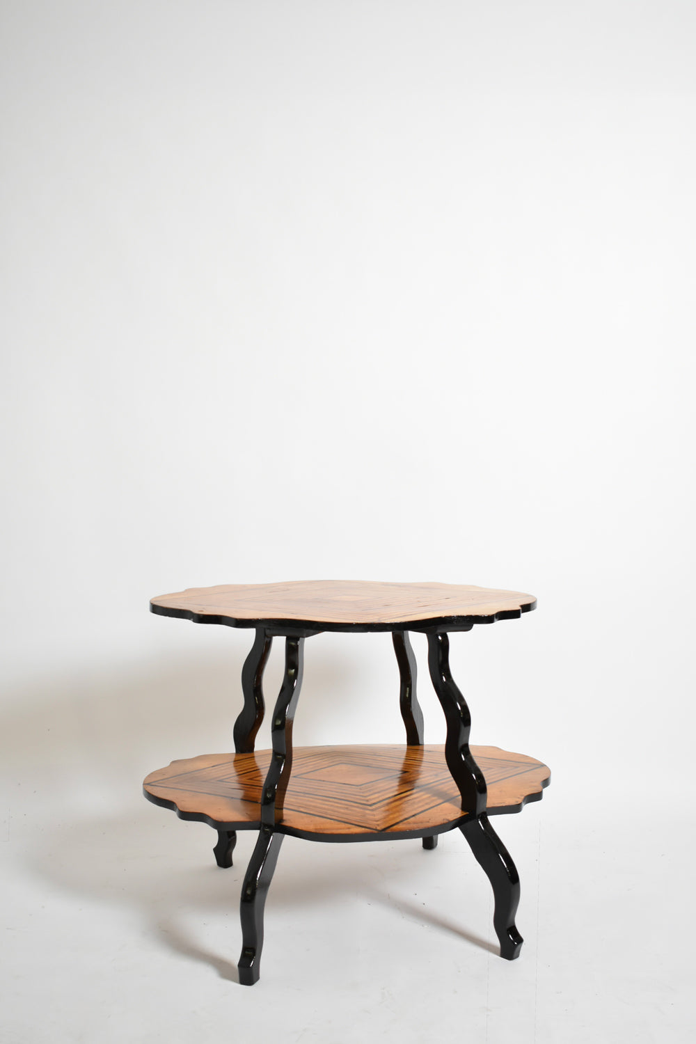 Napoleon 3 diamond pattern side table, XIXth c.