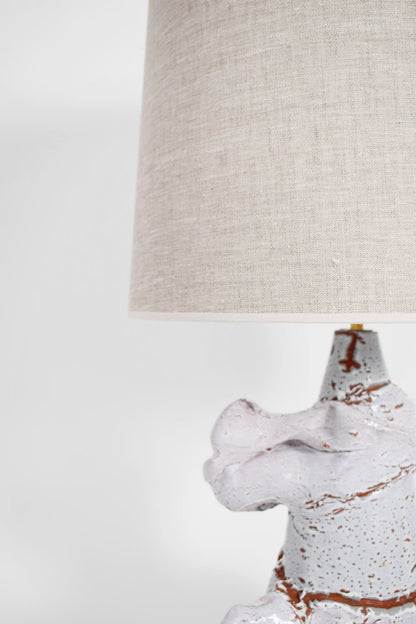 "Azores" 42cm white lamp, Barracuda dition.