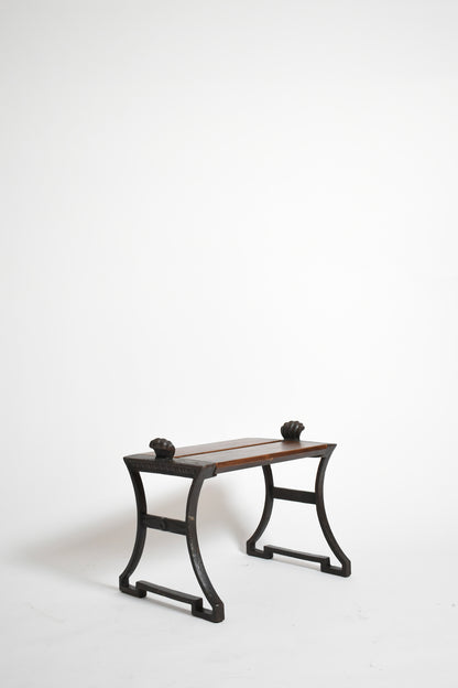 Folke Bensow cast iron and wood bench, 1920s.