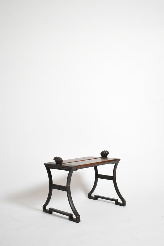 Folke Bensow cast iron and wood bench, 1920s.