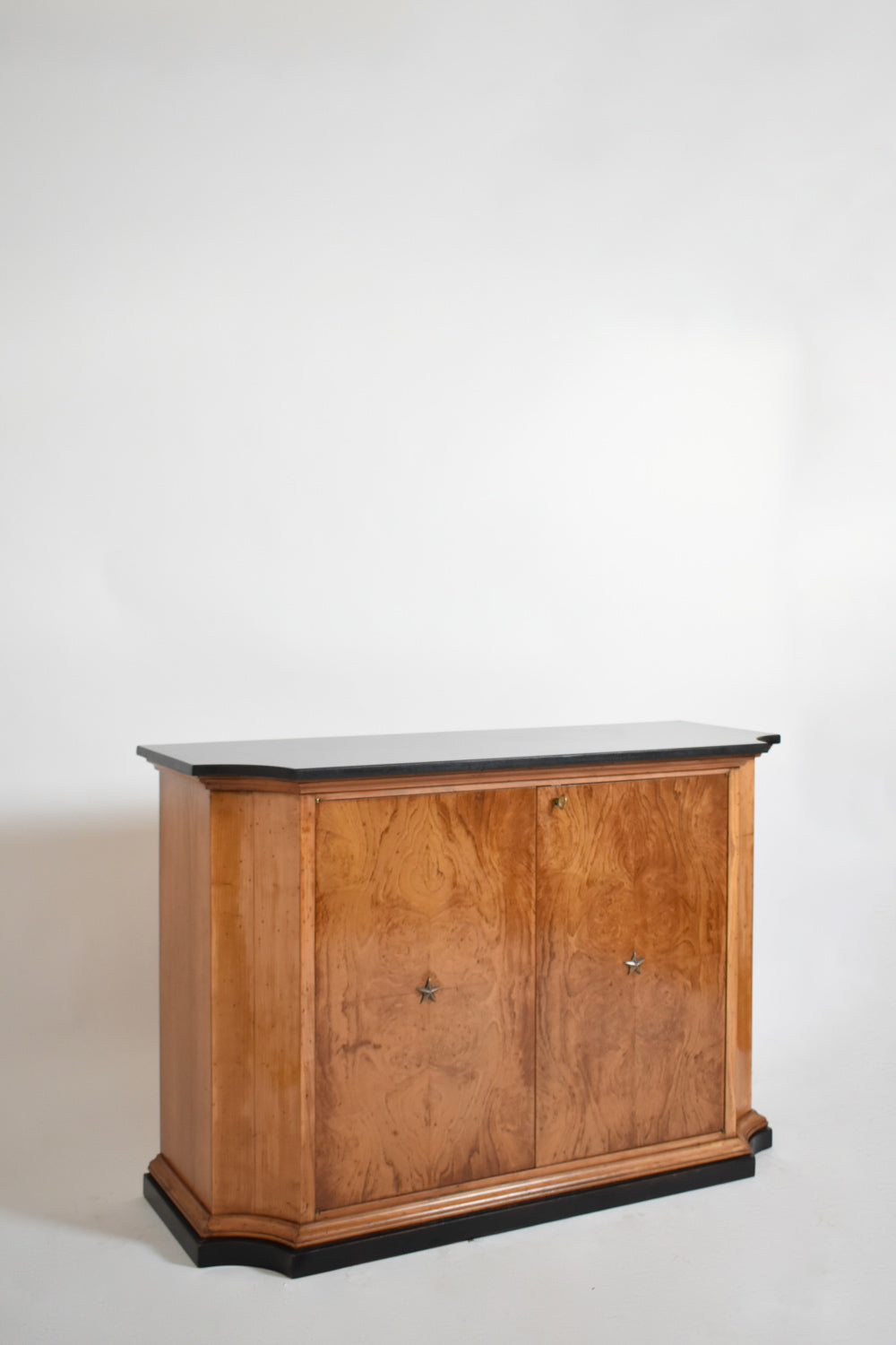 Walnut veneer sideboard, 1940s.