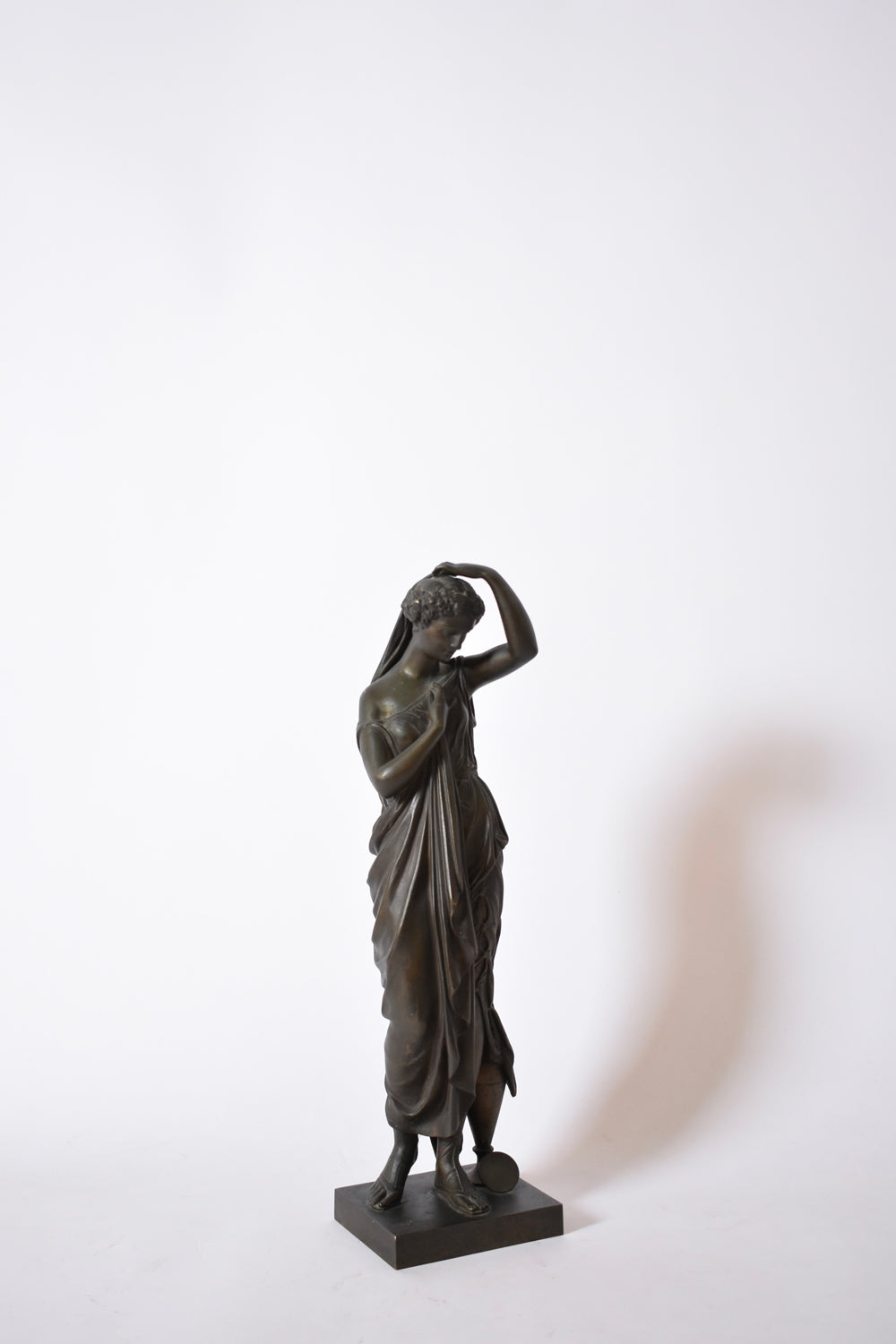 Neoclassical bronze woman sculpture, XIXth c.
