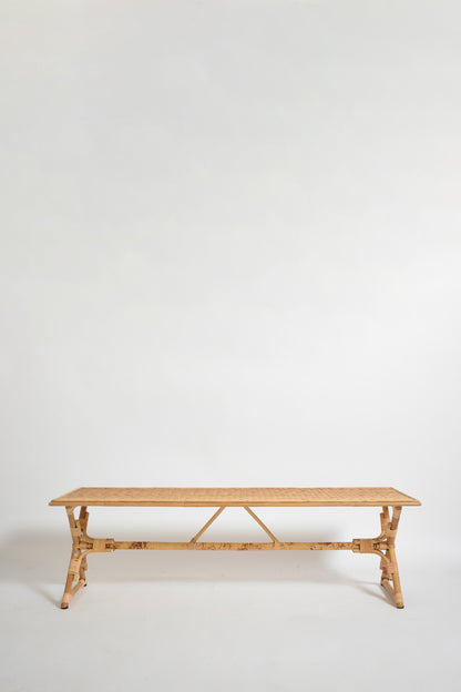 "Arrabida" 140cm natural rattan coffee table, Barracuda Edition.