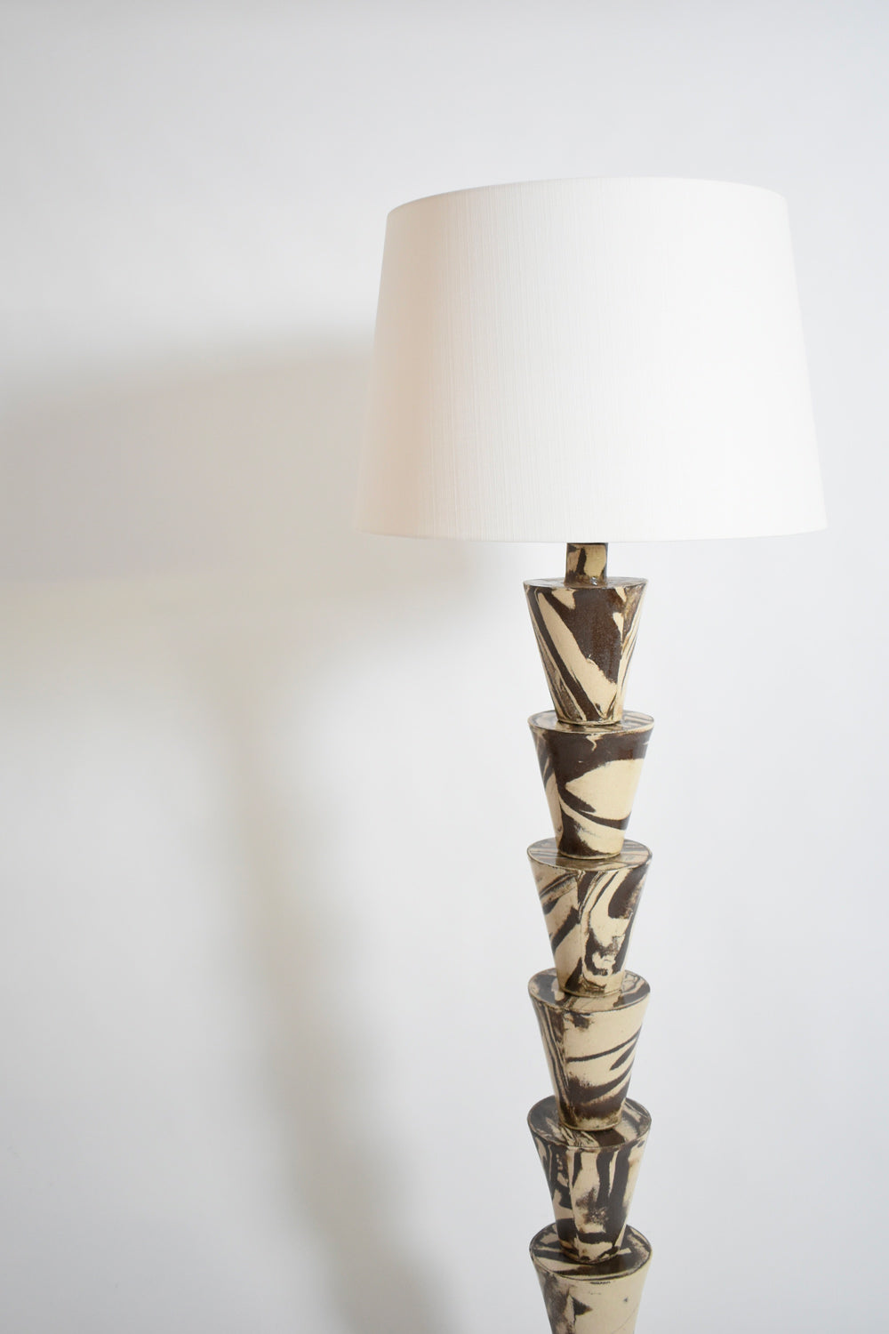 "Nizwa" mixed clay ceramicfloor lamp, Barracuda Edition.