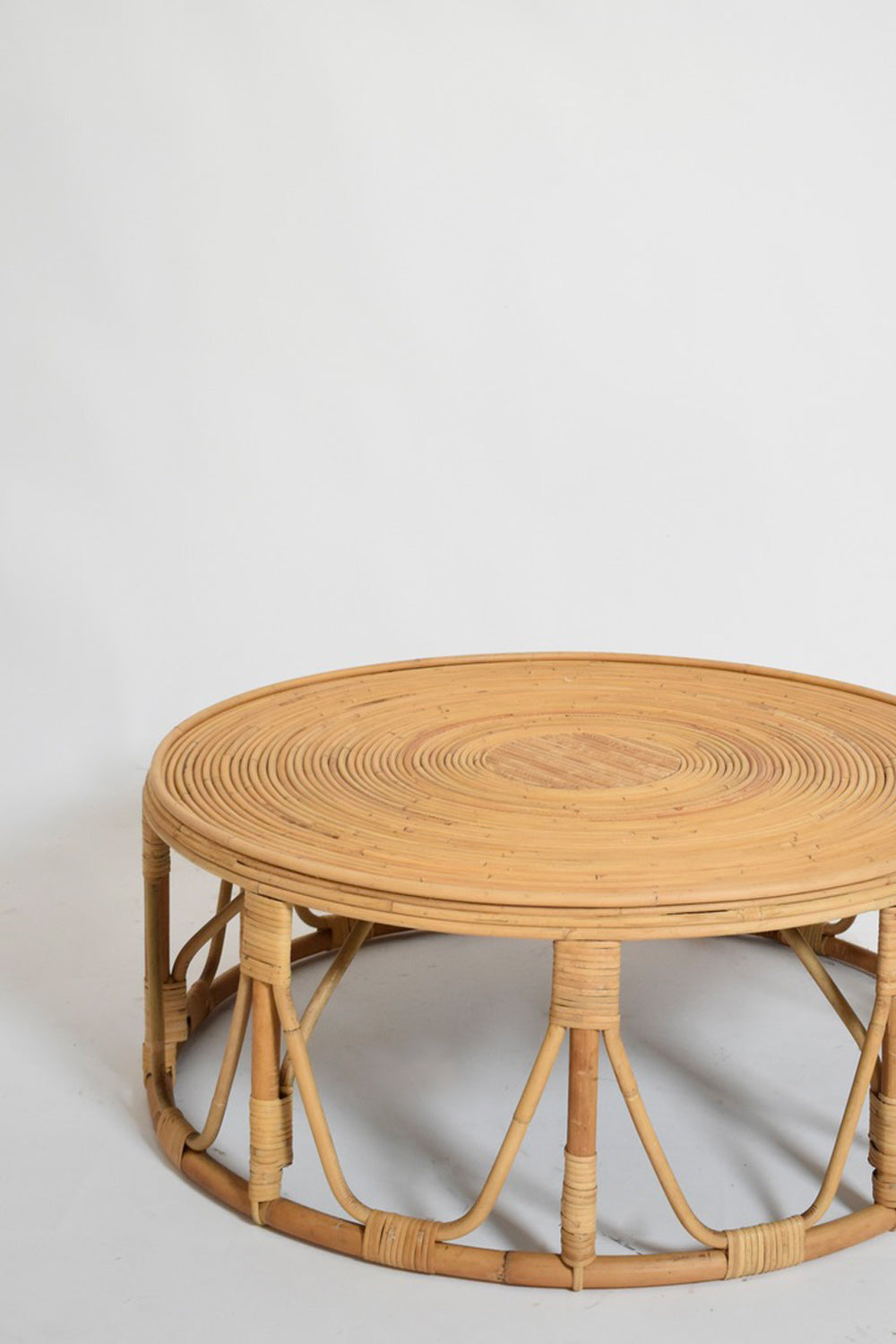 "Arrabida" 90cm rattan pouf stool.