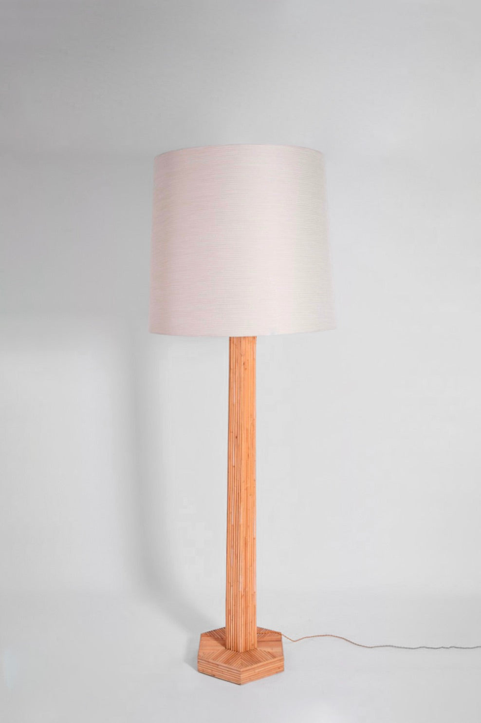 “Caprarola” rattan floor lamp, Barracuda Edition.