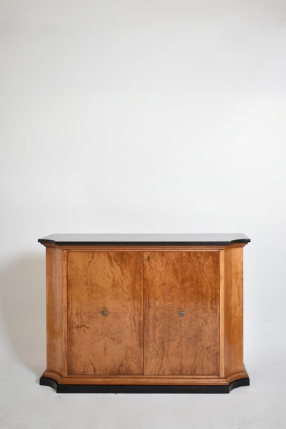 Walnut veneer sideboard, 1940s.