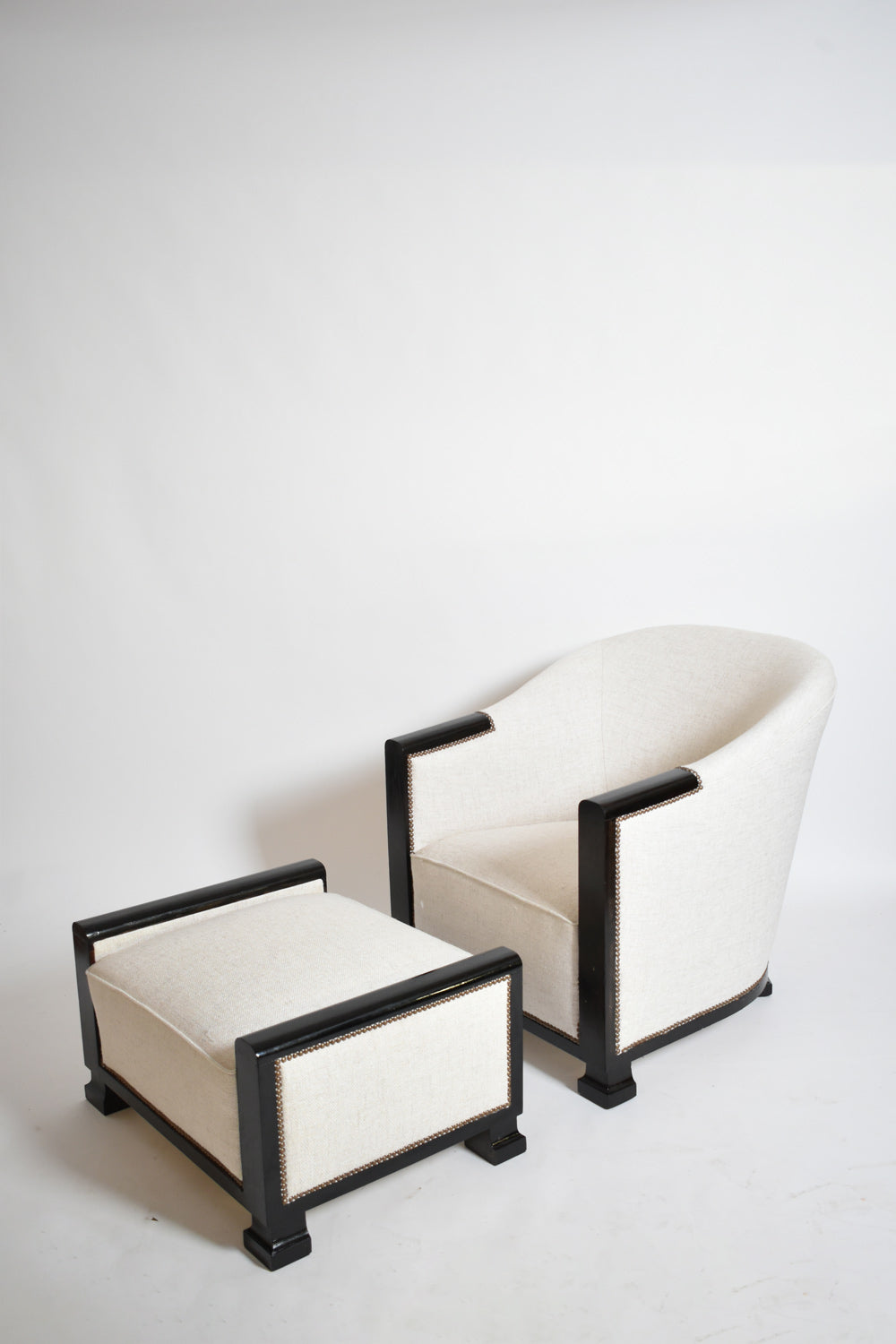 Abonised wood lounge chair, 1930s.
