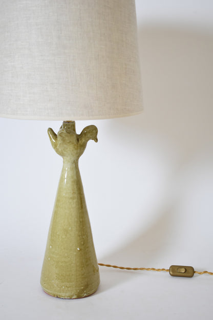 "Brejos" 39cm beige ceramic lamp, Barracuda Edition.