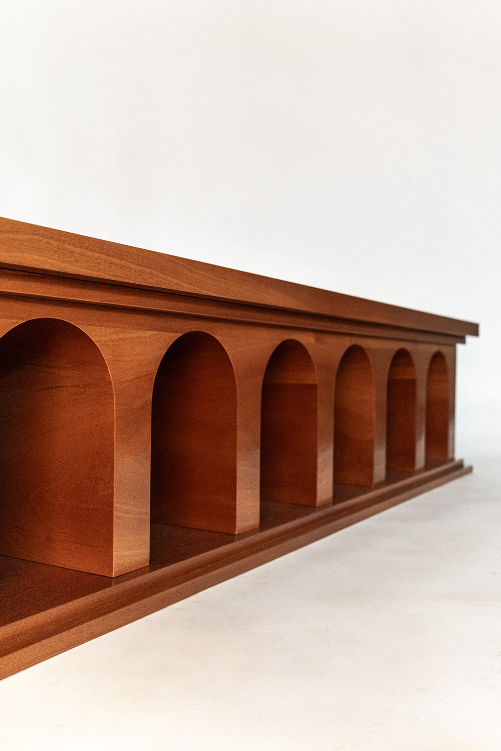 "Athens" mahogany rectangular coffee table, Barracuda Edition.