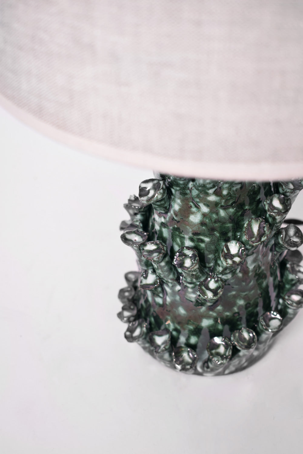 "Belize" 25cm green marbled lamp, Barracuda Edition.