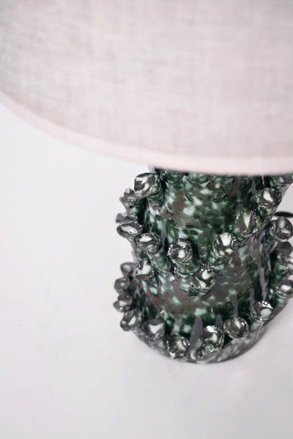 "Belize" 25cm green marbled lamp, Barracuda Edition.