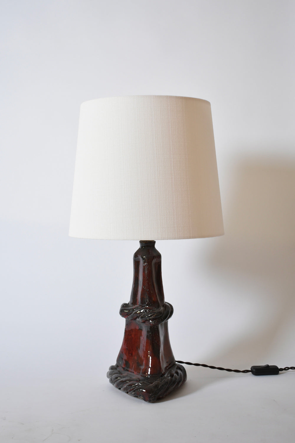 "Arrabida" rope 33cm red and blue table lamp, Barracuda Edition.