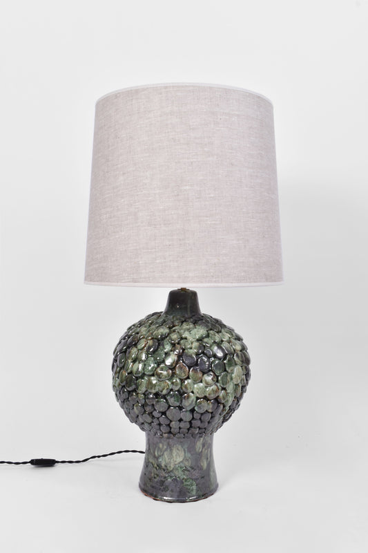 "Melides" 42cm green & black lamp, Barracuda Edition.