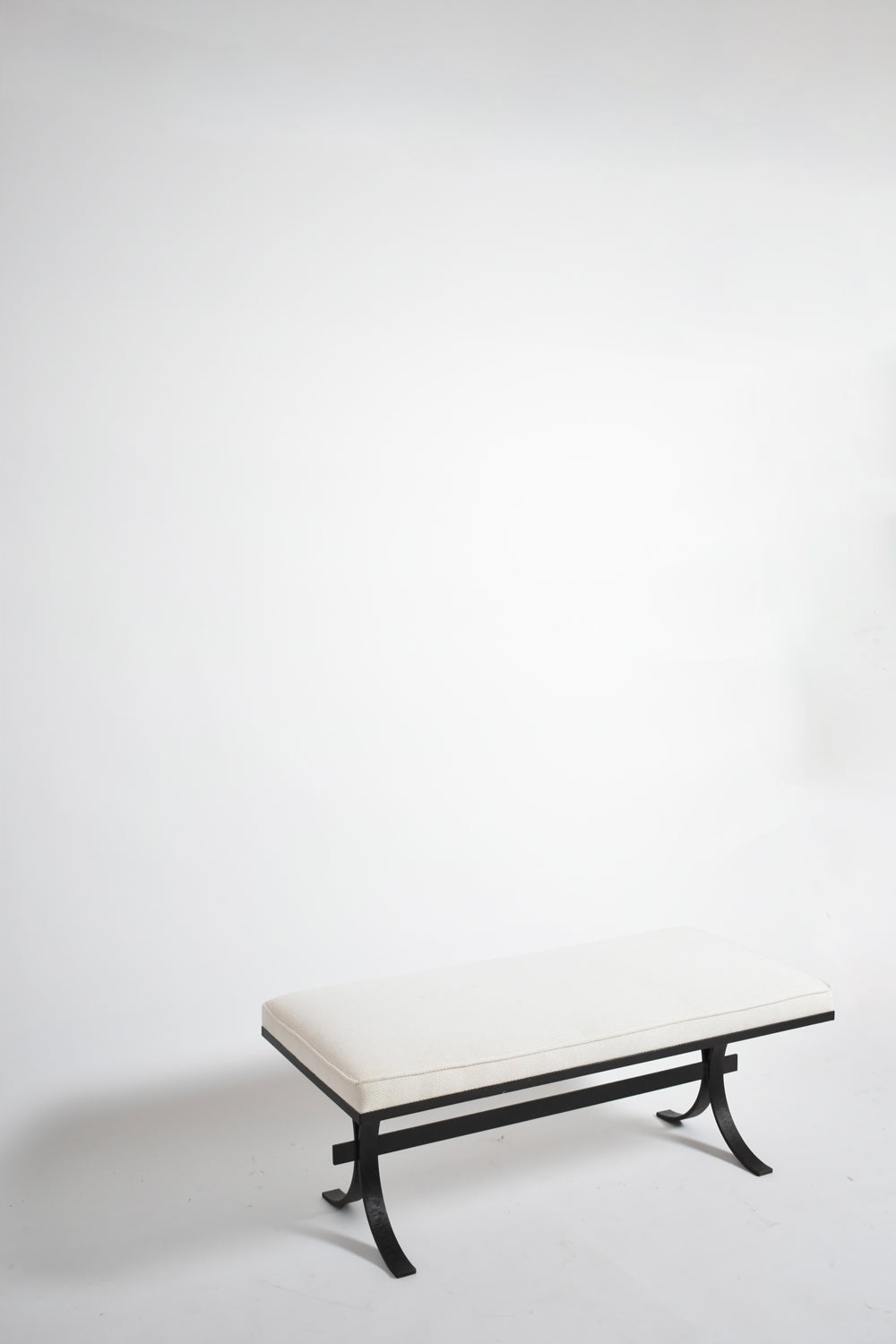 Brutalist rought iron bench, 1960s.