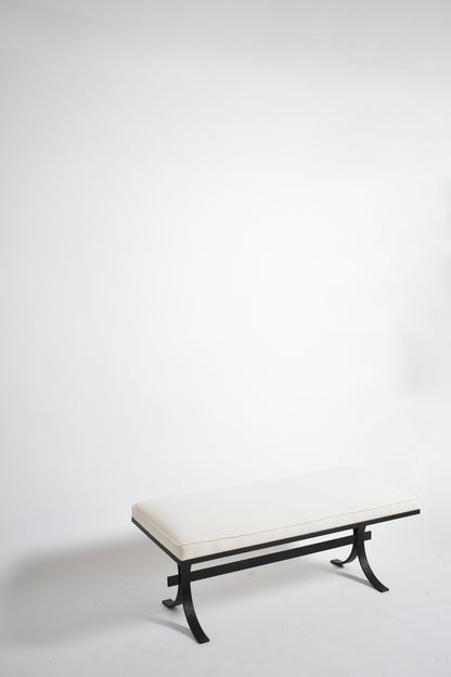 Brutalist rought iron bench, 1960s.