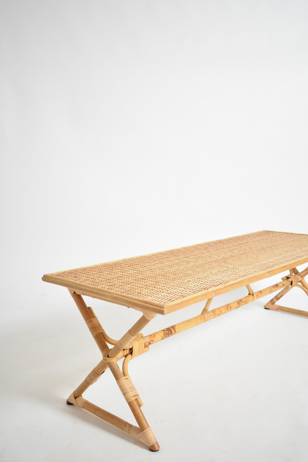 "Arrabida" 140cm natural rattan coffee table, Barracuda Edition.