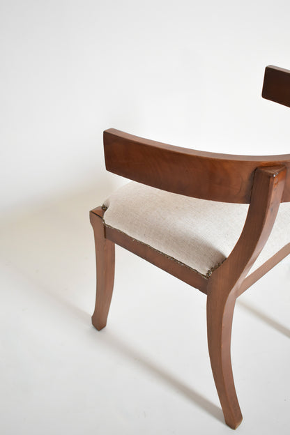 Set of six etruscan style chairs, XIXth c.
