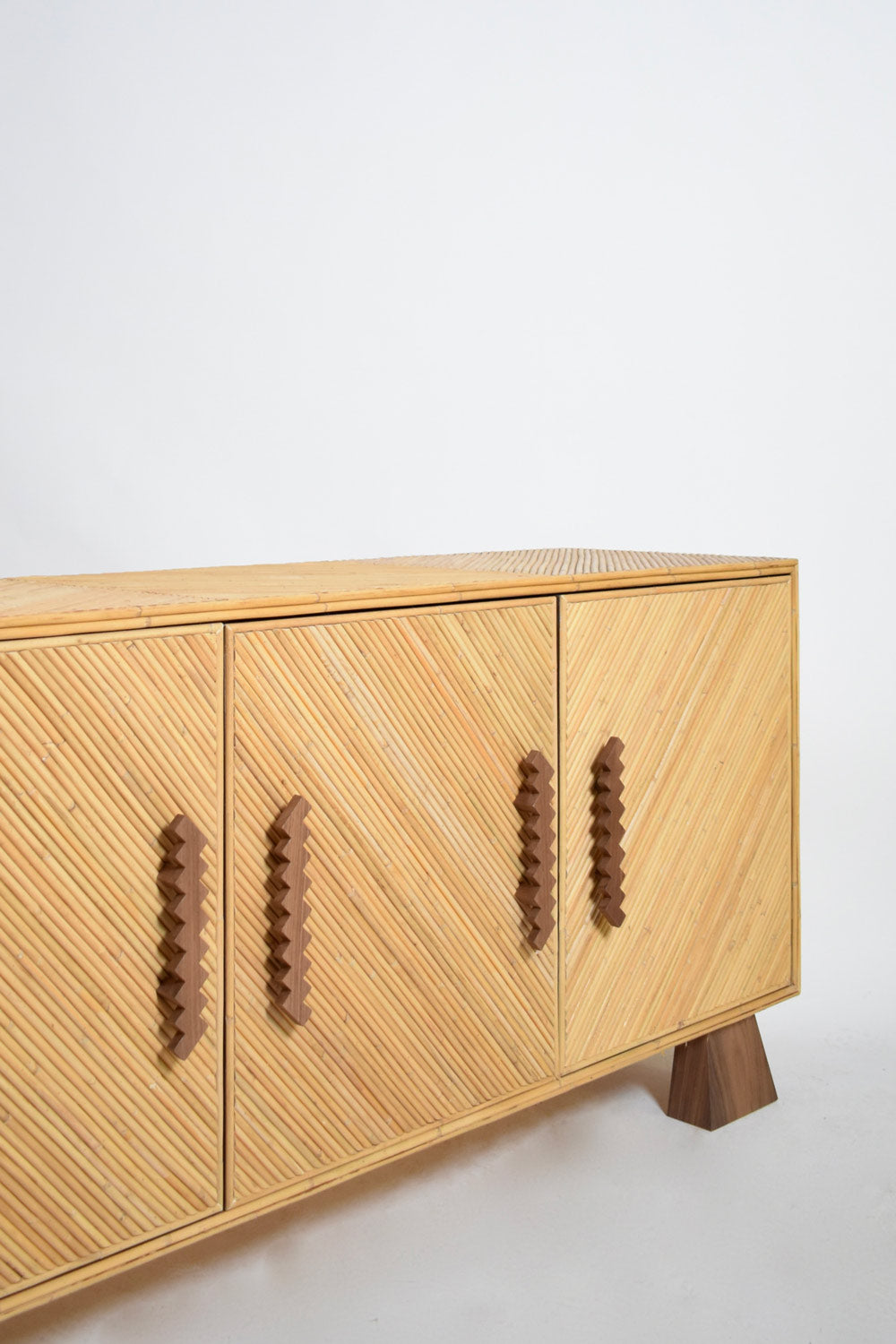 "Arrabida" 180cm rattan and walnut sideboard, Barracuda Edition.