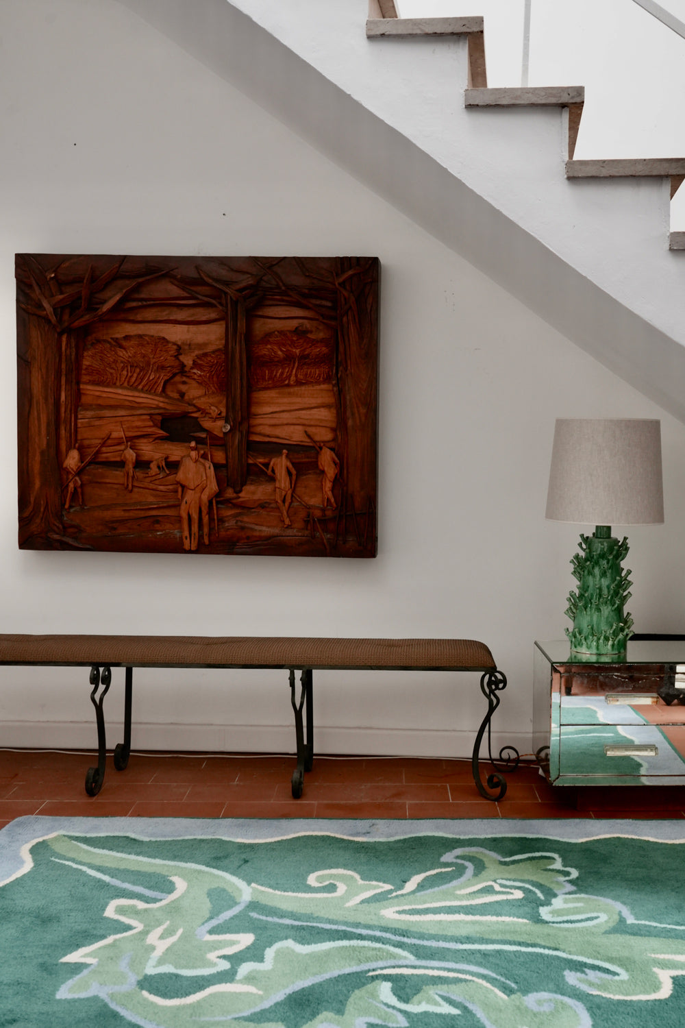 "Belize" 45cm green lamp, Barracuda Edition.