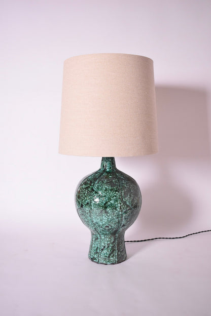 "Lanzarote" 42cm green marbled lamp, Barracuda Edition.