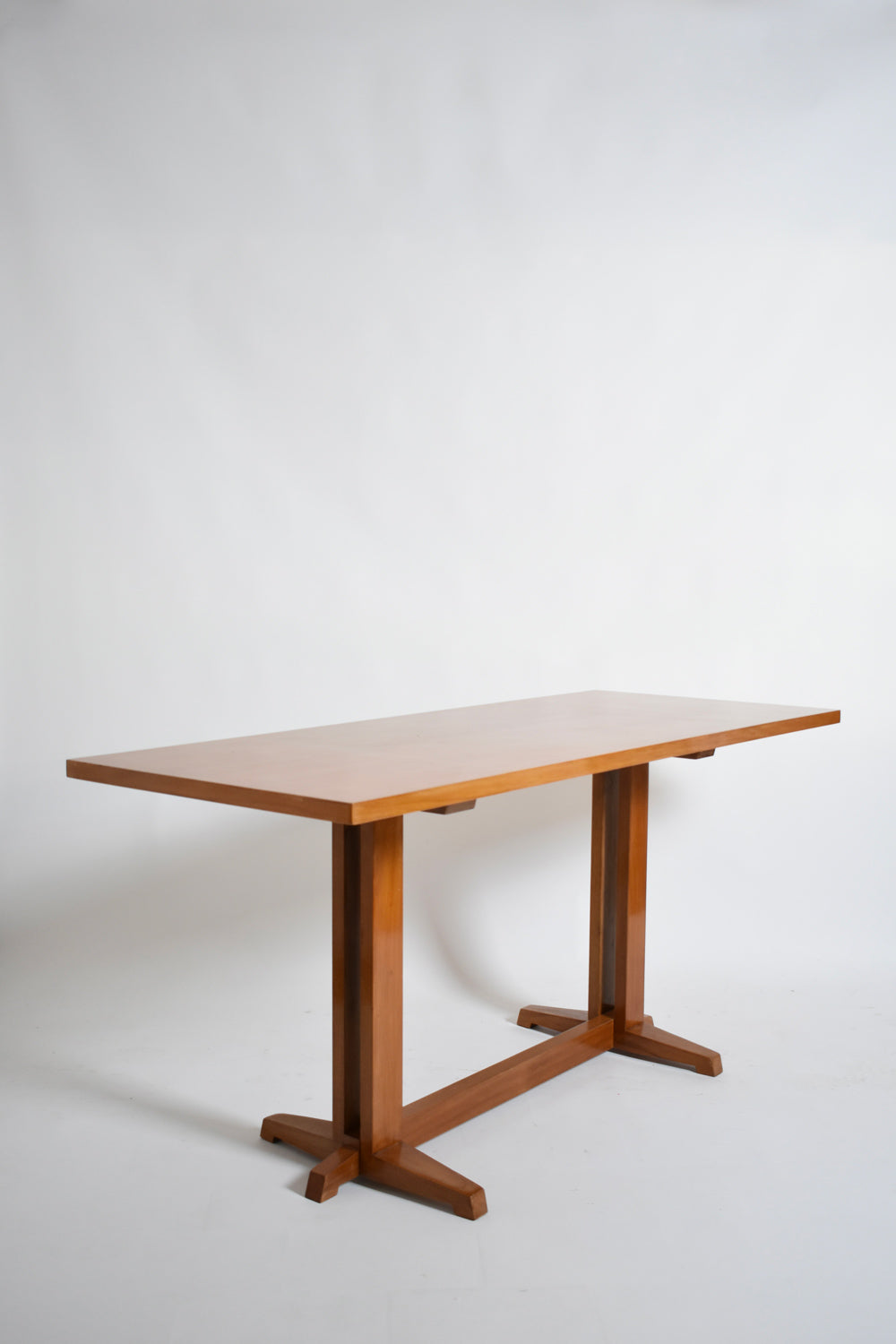 Light wood console table, 1970s.
