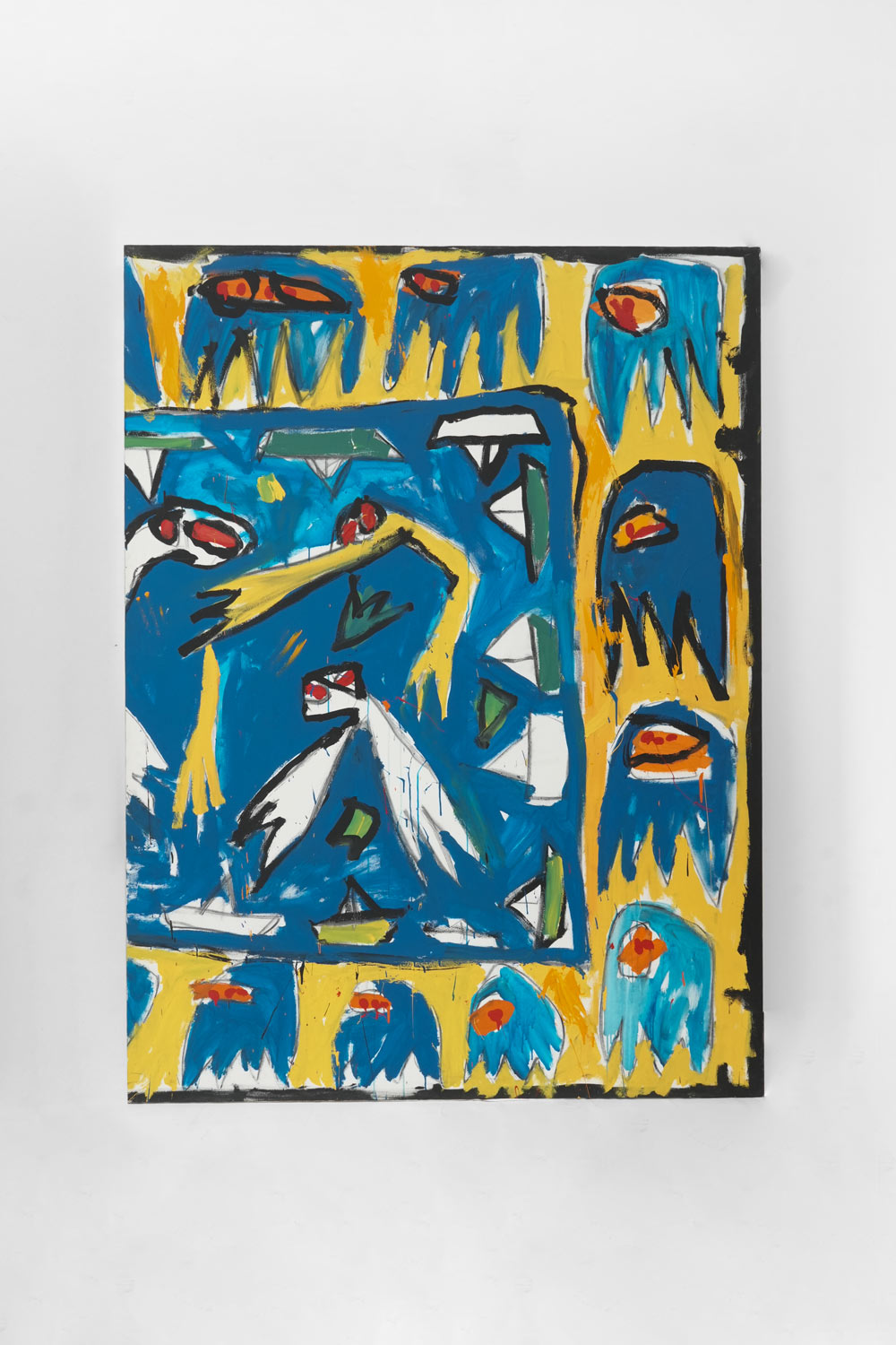 "Composition", set of four painted canvases, 1970s